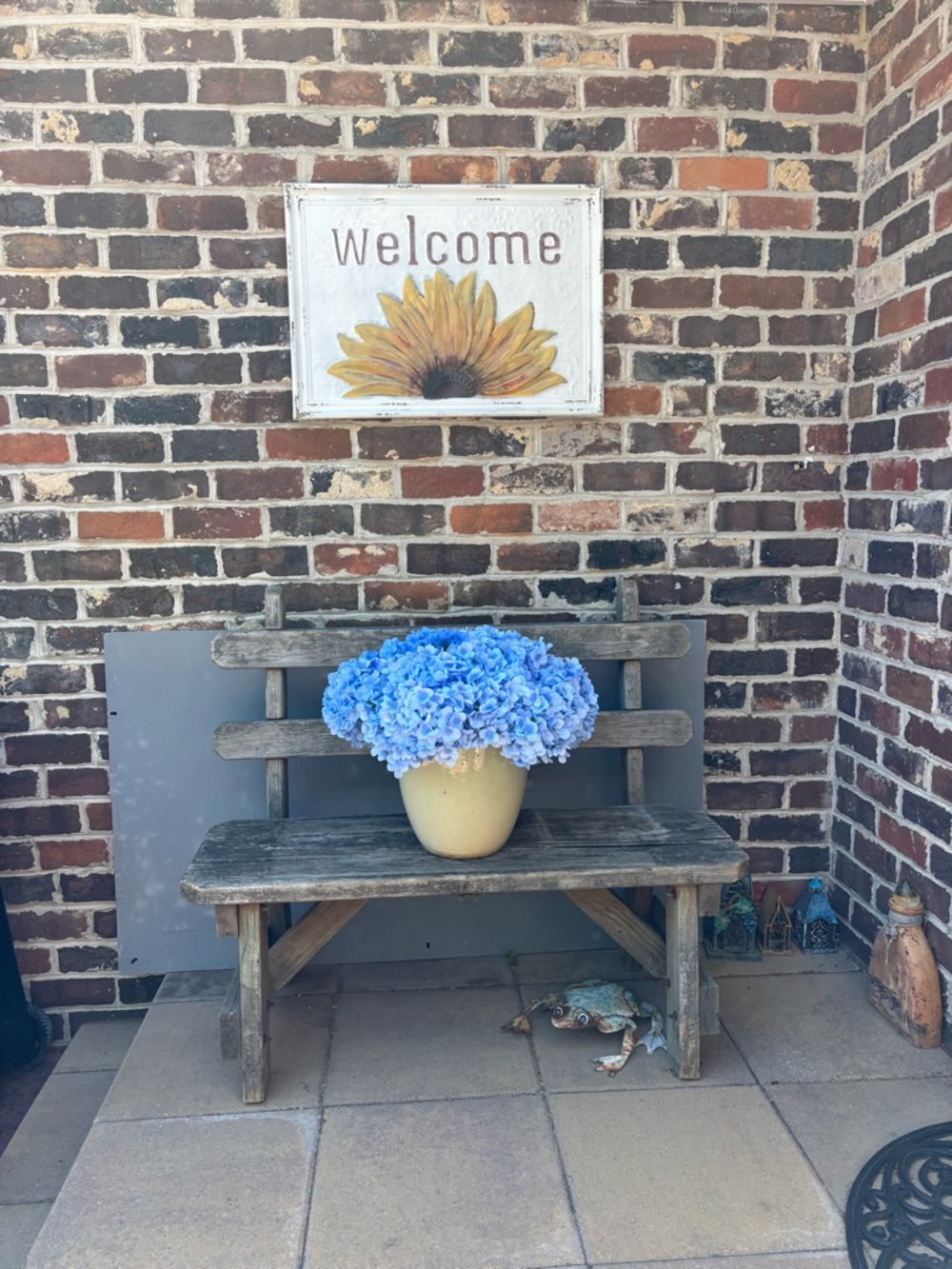 Welcome Home Blue Hydrangea Arrangement